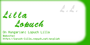 lilla lopuch business card